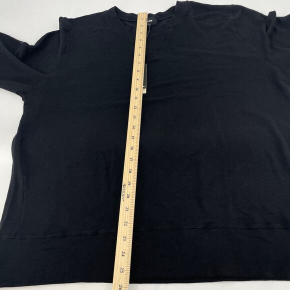 Monrow Mens XXL Supersoft Crewneck Sweatshirt Black Crew Long Sleeve - Picture 6 of 7